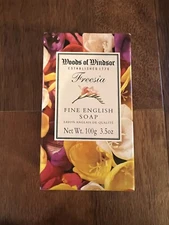 Woods Of Windsor FREESIA Fine English Luxury One Bar Soap Made In England