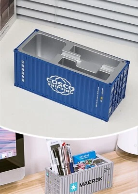 Pen Holder 1:30 Shipping Container Ornaments Model Box Home Decoration Gift UK