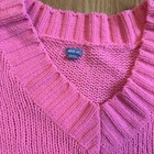 Aerie Hot Pink Chenille Sweater V Neck Size Medium  — photo 5