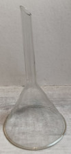 Ancien Entonnoir en verre de Laboratoire Grand H 25cm diamètre 14cm biseauté