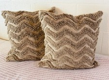 100  Cushion Cotton Throw Pillow Cover Beige 18 X 18