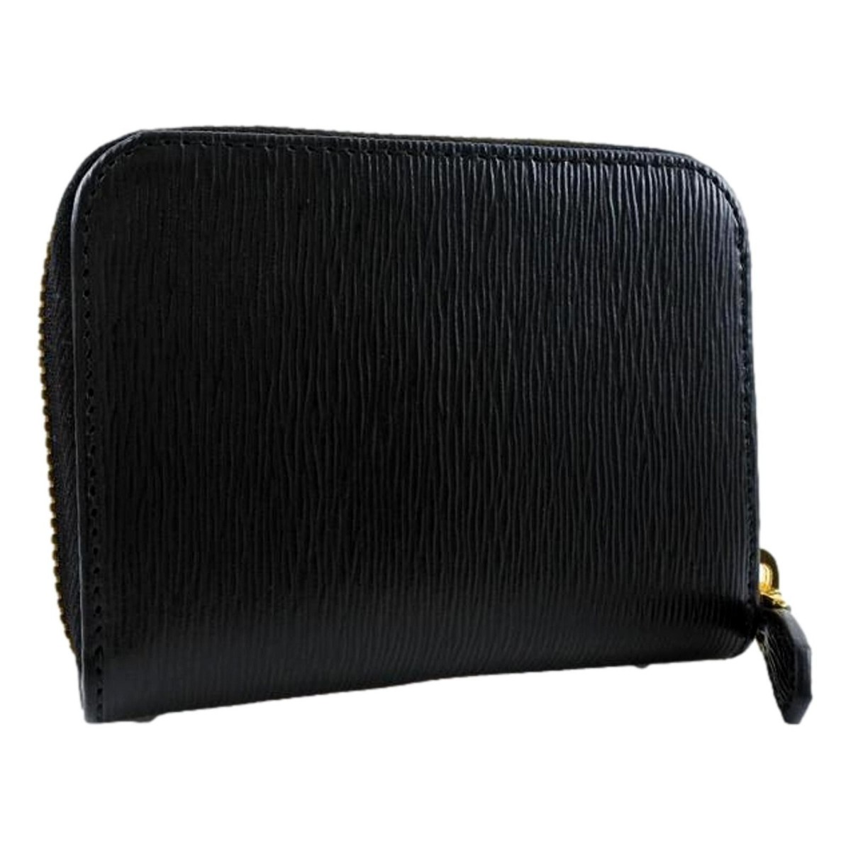 ★PRADA★ 23FW Women's Vitello Gold Logo Zipper Long Wallet Prada Black Vitello Leather Gold Zip Coin Purse Wallet NWT