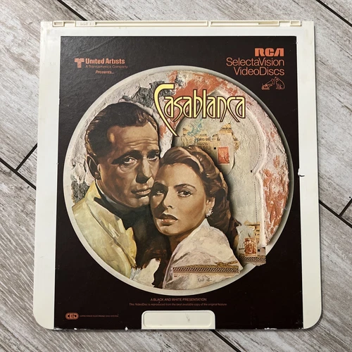 CASABLANCA VIDEO Selectavision Videodisc Humphrey Bogart & Ingrid Bergman CED
