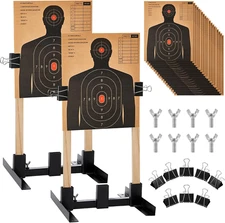 30 Pcs Shooting Targets Accessories Includes 2 Adjustable Target Stand Base 20 P
