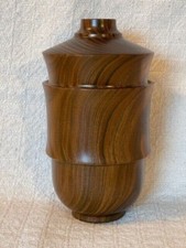 Turned wooden vessel vase