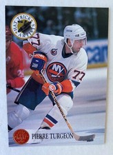 1993-94 Leaf Ice Hockey Hat Trick Artist PIERRE TURGEN  N.Y. Islanders  #5 of 10