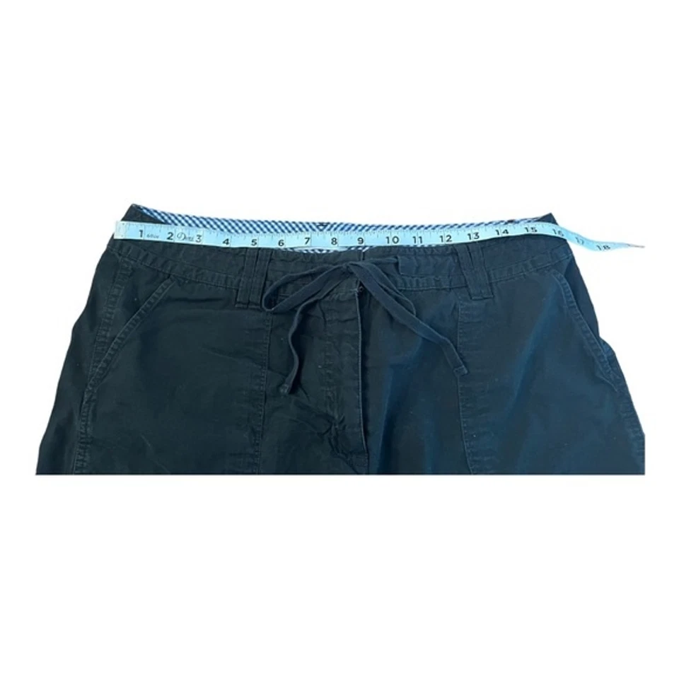 Van Heusen chino negro con cordón cintura para mujer talla 10 Foto 3 de 4