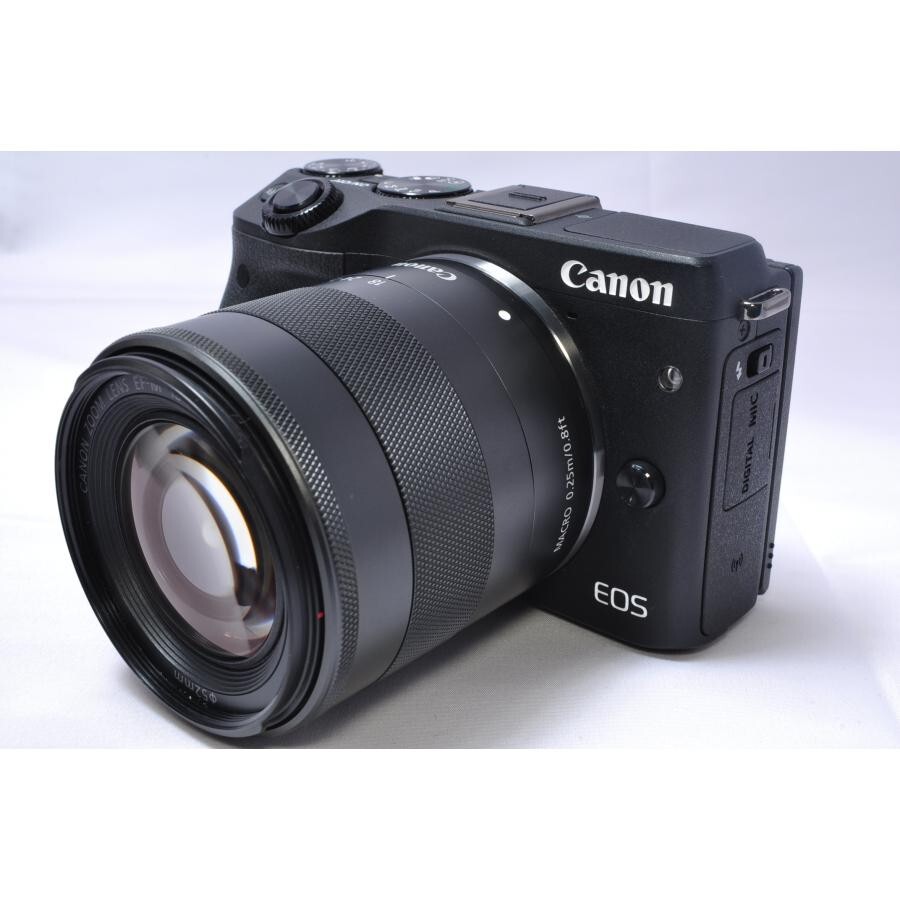 Canon Mirrorless EOS M3 Lens Kit Black EF-M18-55mm F3.5-5.6