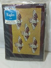 Aunt Lydias Eagles No. 202 Punch Needle Rug/Wall Hanging Canvas 24  X 36  