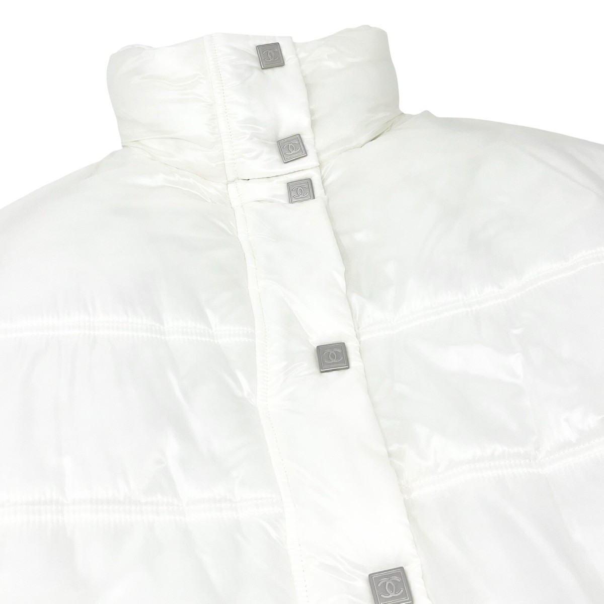 【希少】03A VINTAGE CHANEL フルジップパーカー CHANEL Sport Vintage 03A CC Logo Puffer Jacket #38 Zip