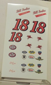 1/18 Decal Sheet #18 Lloyd RUBY Offy Dirt model slot car