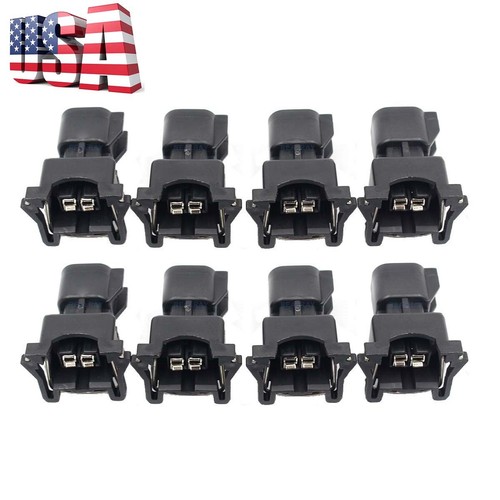 8x New Fuel Injector Connector Adapter for EV6 to EV1 USCAR LS2 LS3 LSX