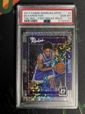 2017 Donruss Optic De’Aaron Fox The Rookies Fast Break Holo Disco PSA 10 GEM