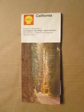 Shell Gas Oil Highway Road Map of California 1970