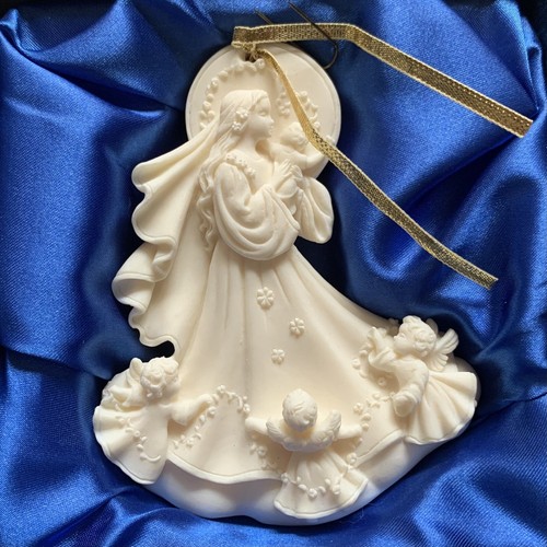 Year 2000 Millennium Christmas Ornament Roman Joyful Promise Stone Angel - Picture 4 of 8