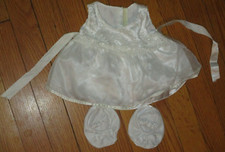 Build A Bear Workshop White Dress & Shoes Party Wedding Fancy Celebration Set