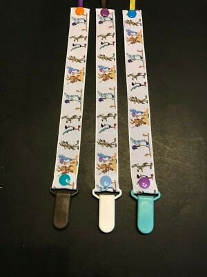 Handmade Pacifier Holder - Kids Shows - WB Cartoons - Looney Toons, Pepe, Taz