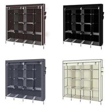 67" Portable Heavy Duty Clothes Closet Wardrobe Clothes Large Storage Organizer