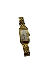 Vintage Hamilton Gold Tone Rectangle Tank Rom...