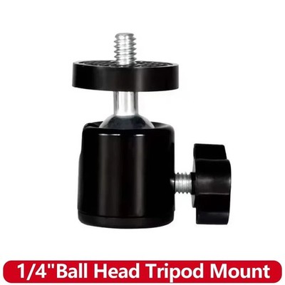 360° Kugelkopf Adapter 1/4'' Stativkopf Foto Kamera Zubehör Kugelgelenk Stativ 