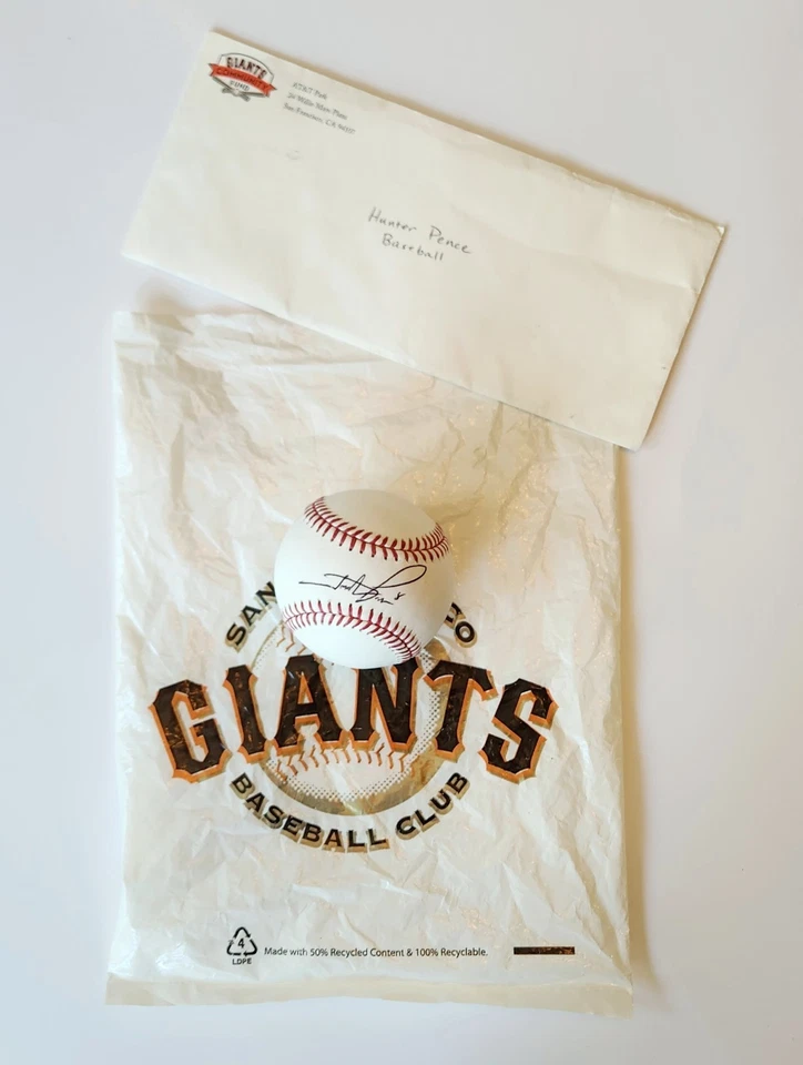 Hunter Pence Single Signed Baseball 2017 w/ MLB Hologram + Giants COA – MINT - Image 3 of 4