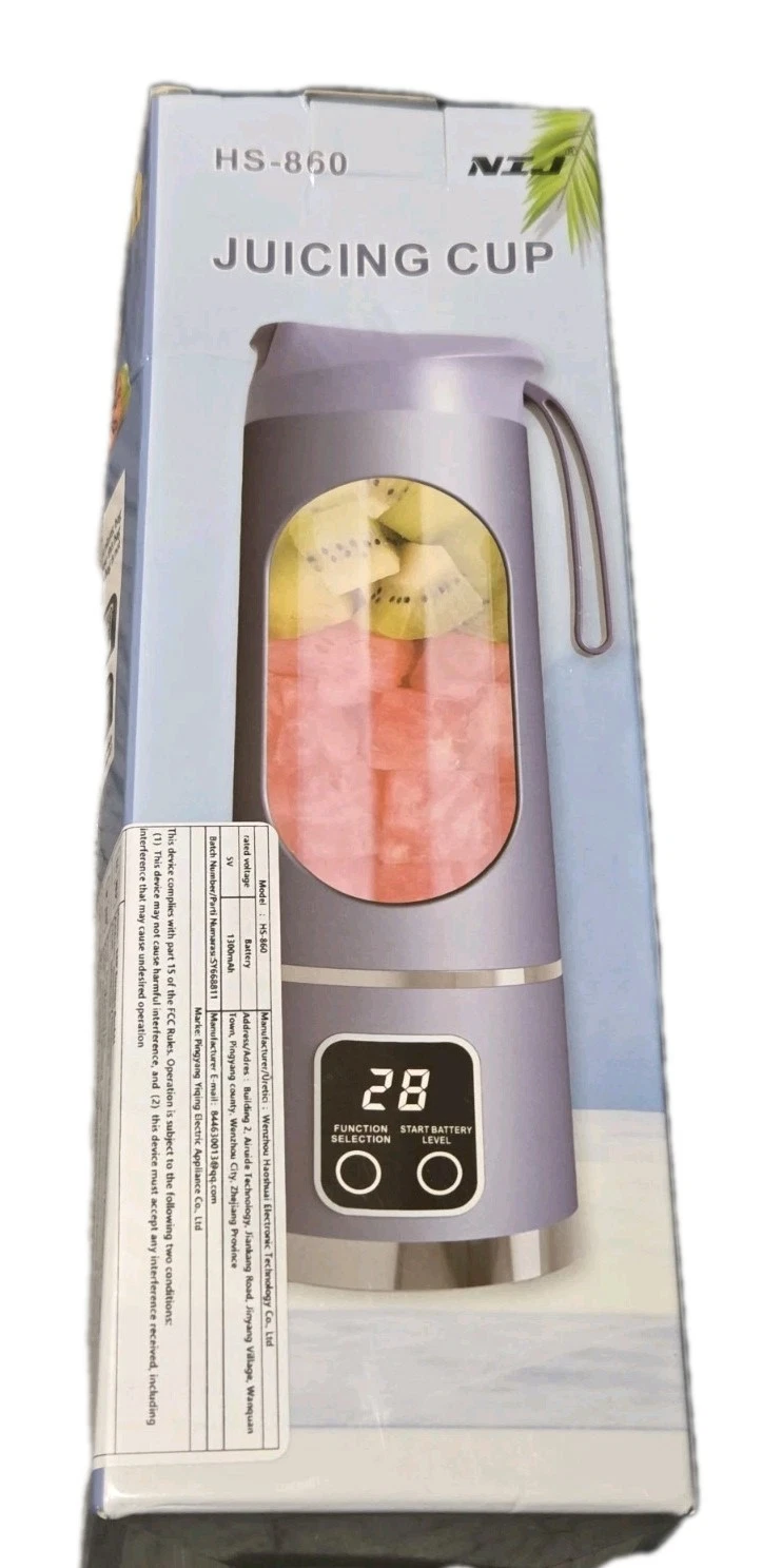 Blender Mixer Portable Fruit Juicing Cup White HS860 New