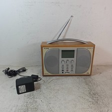 Pure Evoke-3 DAB/FM Digital Radio Wooden Portable Stereo Speaker Tested Working