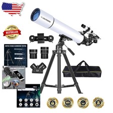 Astronomy Telescope for Adults - 80mm Aperture, 800mm Refractor, Phone Mount,...
