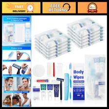 Travel Hygiene Kit - 11-in-1 Disposable Toiletries Set for Camping  Charity, Bu