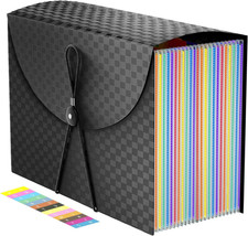 Expanding File Folders Accordion File Organizer with 24 Pockets,Accordian Docume