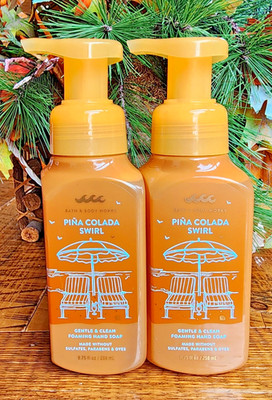 2 PC~2026 SUMMER    PINA COLADA SWIRL~Bath Body FOAM Hand Soap~SHIP FREE