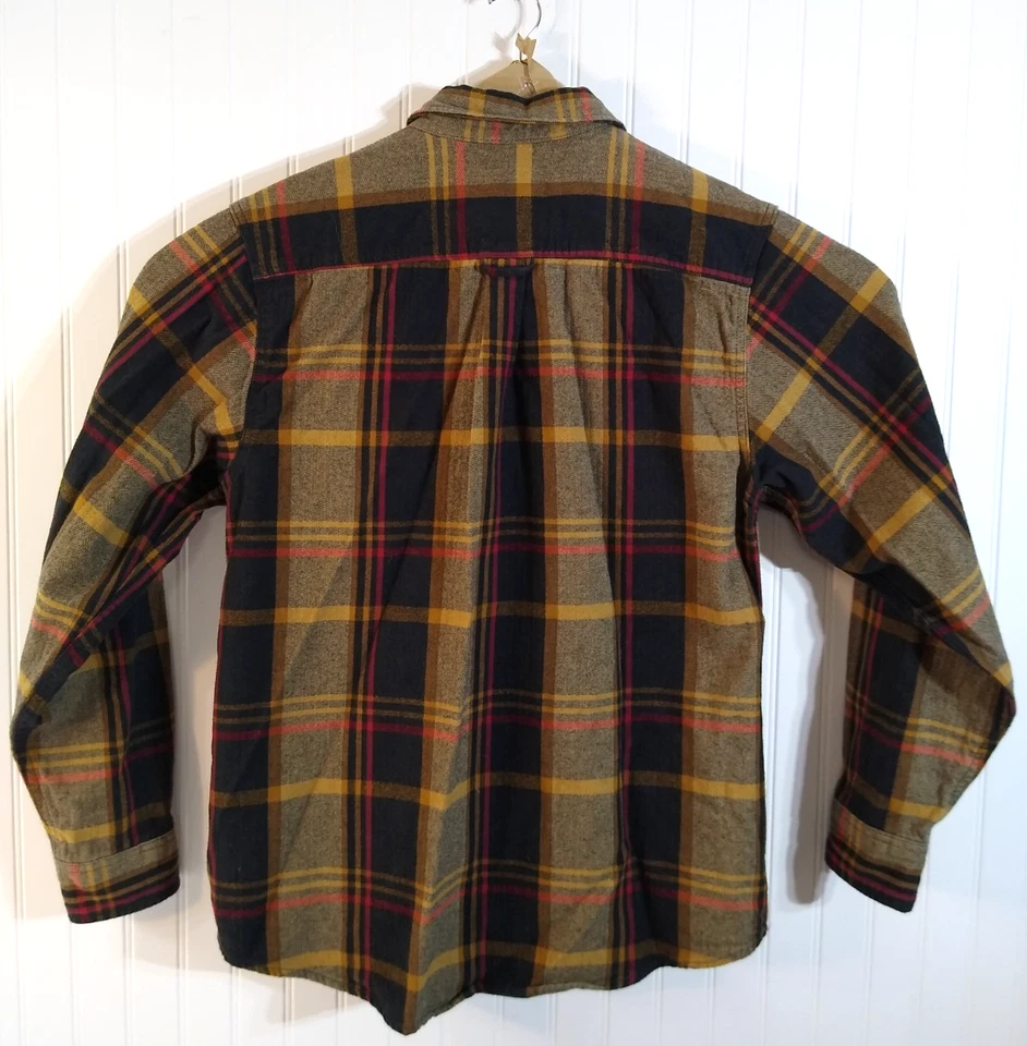 Orvis Classic Collection, Camisa Masculina Grande de Manga Longa de Flanela, Vermelha/Preta/Dourada - Imagem 4 de 4