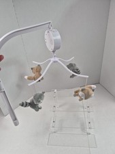 Lambs  Ivy Wild Animals Musical Baby Crib Mobile Soother Racoon Fox Tested