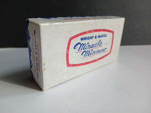Vintage Wright & McGill BOX Miracle Minnow Fishing Lure BOX ONLY 472J