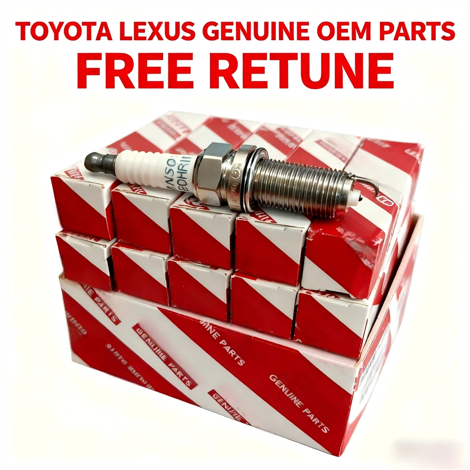 TOYOTA LEXUS GENUINE OEM IRIDIUM SPARK PLUG SET OF 10 FAST SHIPPING 90919-01247 Foto 2 de 4