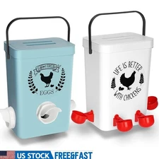 Chicken Feeder Waterer Set Durable Eco-Friendly Poultry Accessories No Waste New