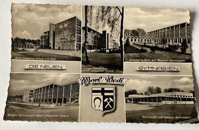 451 - Marl Westphalia, the new grammar schools, school auditorium, coat of arms building
