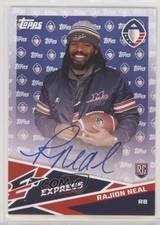 2019 Topps Alliance of American Football Auto Rajion Neal #AU-RN Auto 0g0