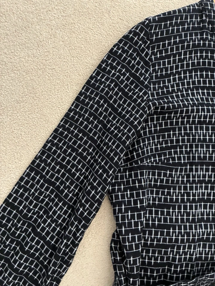East Lifestyle Black/White Check tunic with Belt Long Sleeve Size 18 - Image 4 of 4