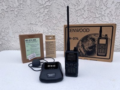 Kenwood TH-D74A GPS APRS 5W Handheld Amateur Transceiver, Tri-Band, Mint, extras