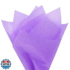 PMLAND 100 Sheets Light Purple Lavender Tissue Wrapping Paper Bulk 20 x 15 In
