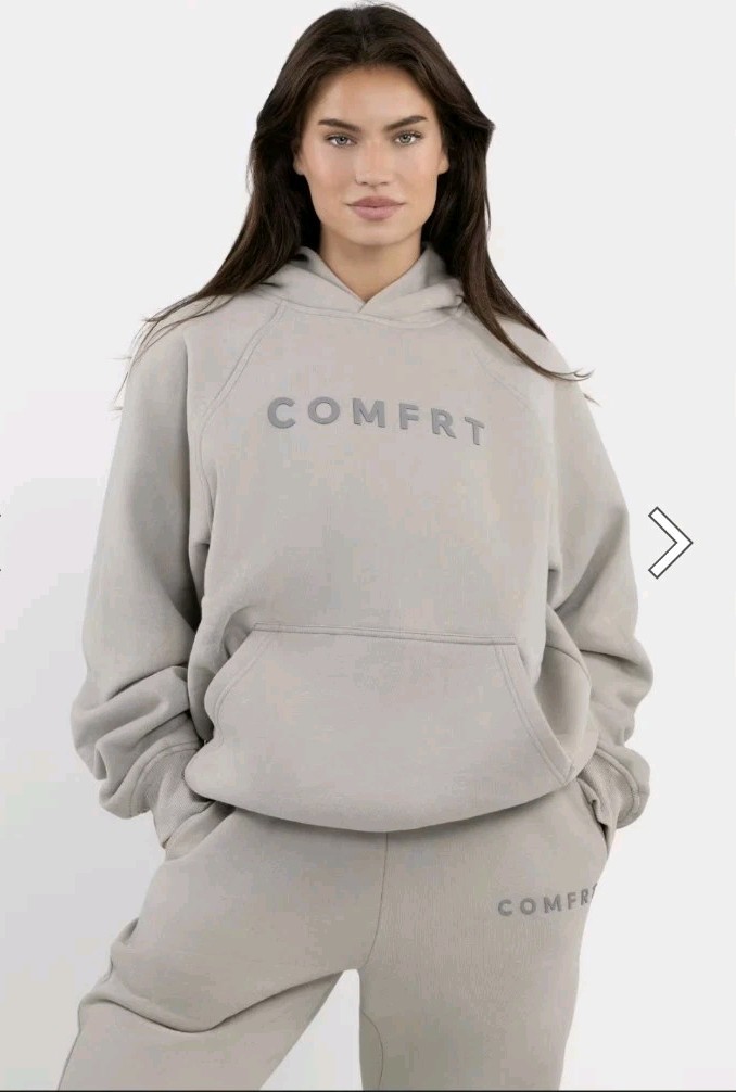 NEW Comfrt Cement Tranquil Hoodie And Sweatpants Set Medium 