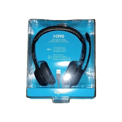 Logitech H390 USB Computer Headset Enhanced Digital Sound Noise Cancel Black(LVR