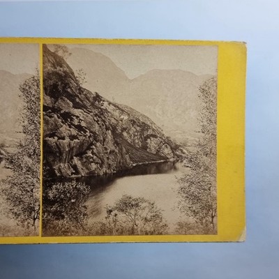 Glen Coe Stereoview C1870 Real Photo Scotland Loch Side View By Wilson