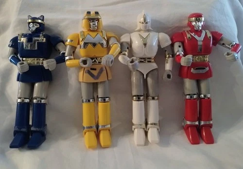 Vintage '95 Mighty Morphin Power Ranger Alien Battleborg Action Figures 6.5"
