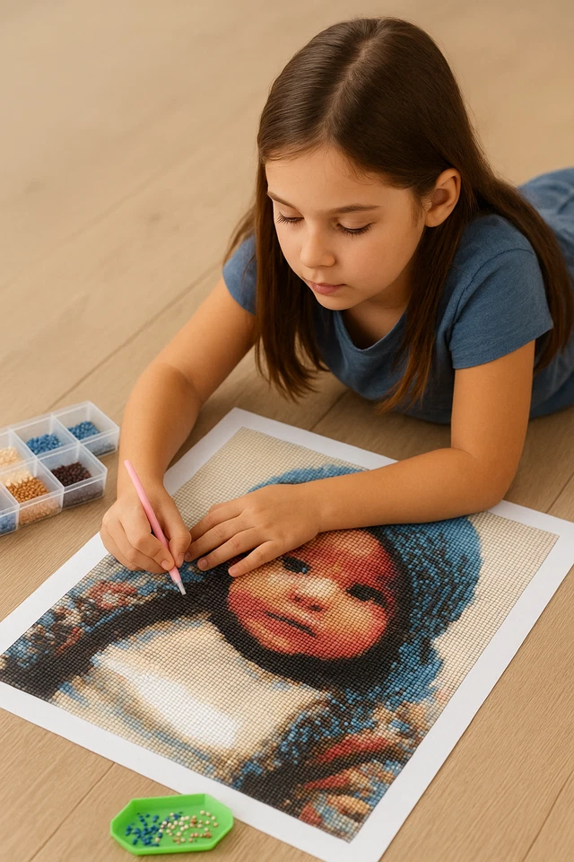 UK made - Delivered in 5 Days Personalised Photo Custom Diamond Painting Art Kit - Image 4 of 4