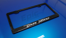 Premium Dark Horse Mustang Carbon Fiber License Plate Frame Premium Dark Horse Mustang Carbon Fiber License Plate Frame