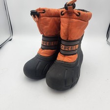 Sorel Youth Kids Size 11 Insulated NY1799-803 Boots Orange W/Removable Lining