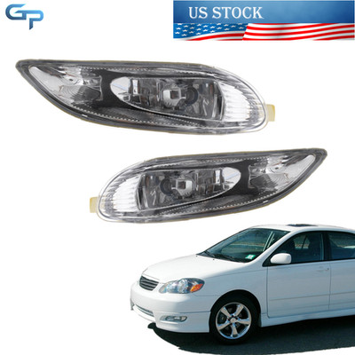 Driver&Passenger For Toyota Camry 2002 2003 2004 Front Bumper Fog Lights Lamps
