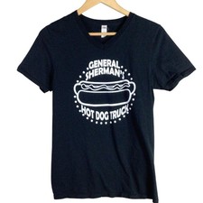 General Sherman's Hot Dog Truck T Shirt Black White Small
